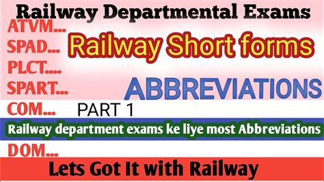 mcdo full form in railway|List of Important Abbreviations .